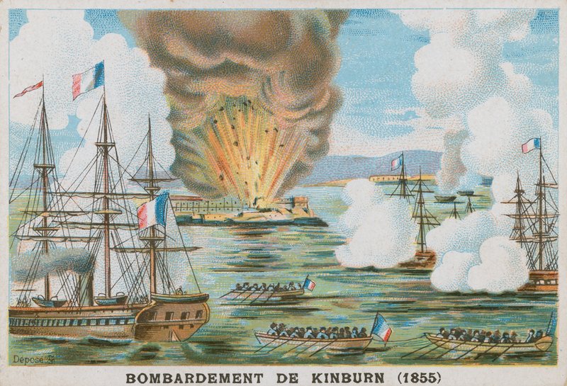 Bombardamento di Kinburn, 1855 da French School