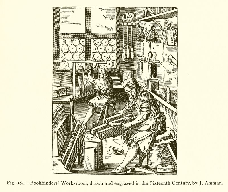 Sala di lavoro dei rilegatori da French School