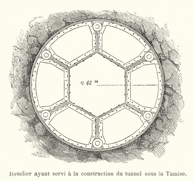 Scudo usato per la costruzione del tunnel sotto il Tamigi da French School