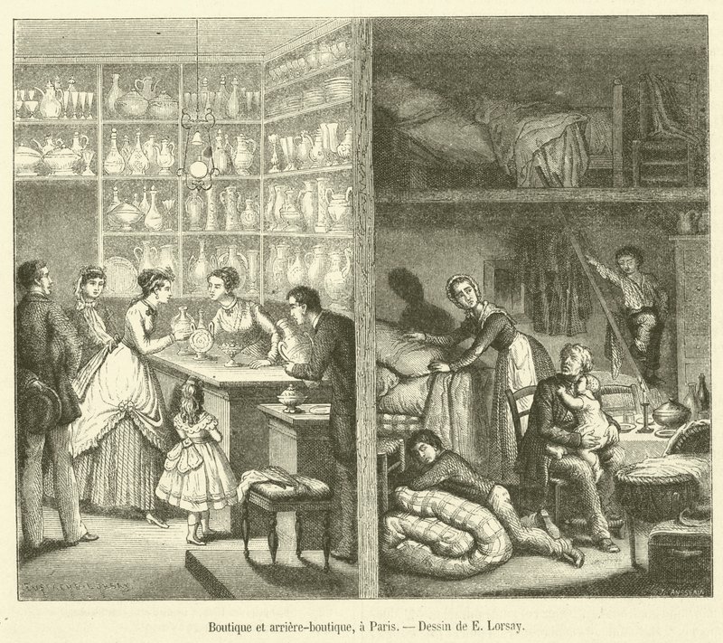 Negozio e retrobottega, a Parigi da French School