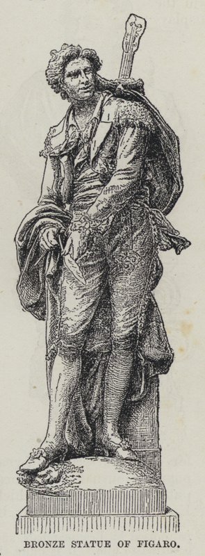 Statua in bronzo di Figaro da French School