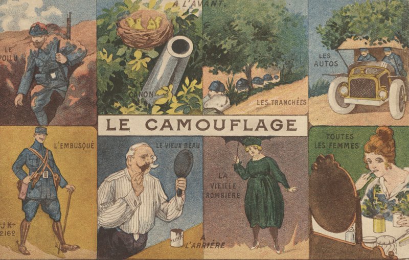 Camuffamento (litografia a colori) da French School