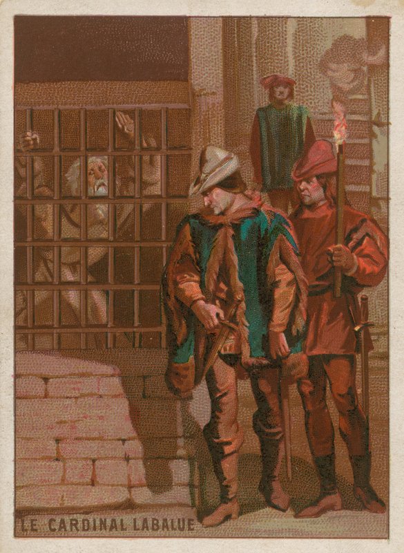 Cardinale Jean La Balue in prigione nel 1469 da French School