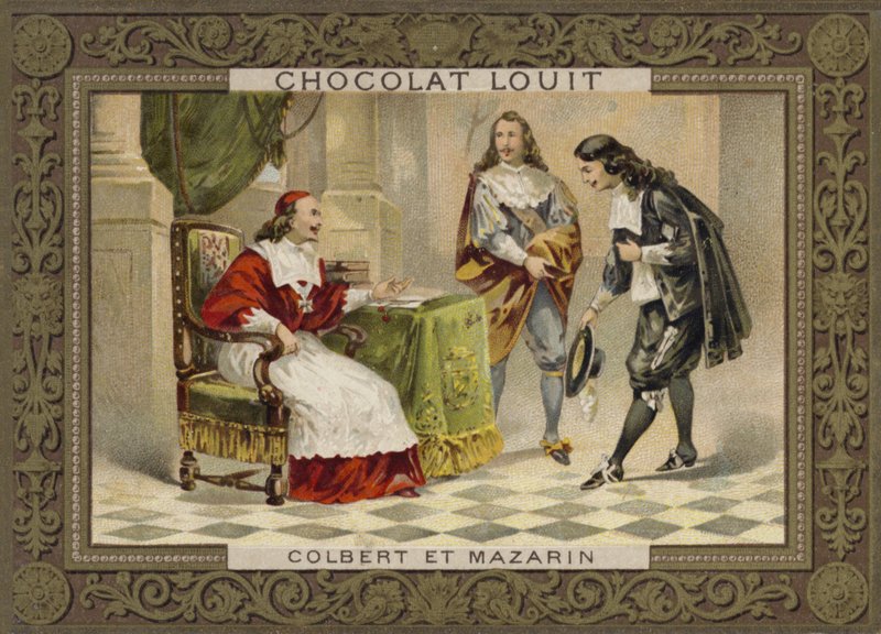 Il cardinale Mazzarino e Jean-Baptiste Colbert, statisti francesi, XVII secolo da French School