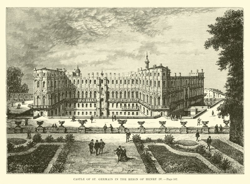 Castello di Saint-Germain sotto il regno di Enrico IV da French School
