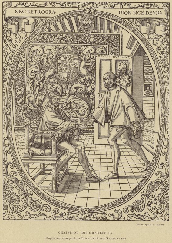 Sedia del re Carlo IX di Francia, XVI secolo da French School