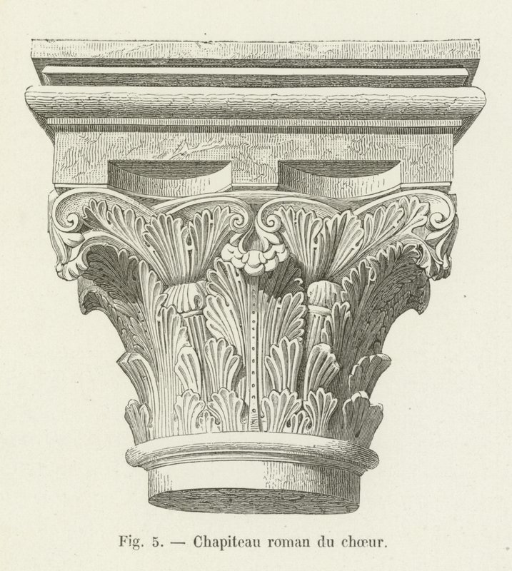 Capitello romanico del coro da French School