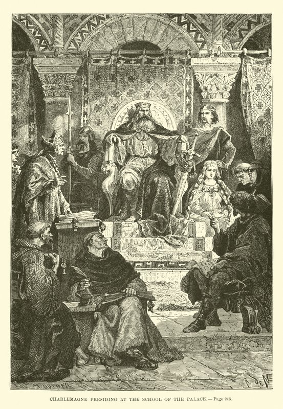 Carlo Magno presiede alla Scuola del Palazzo da French School