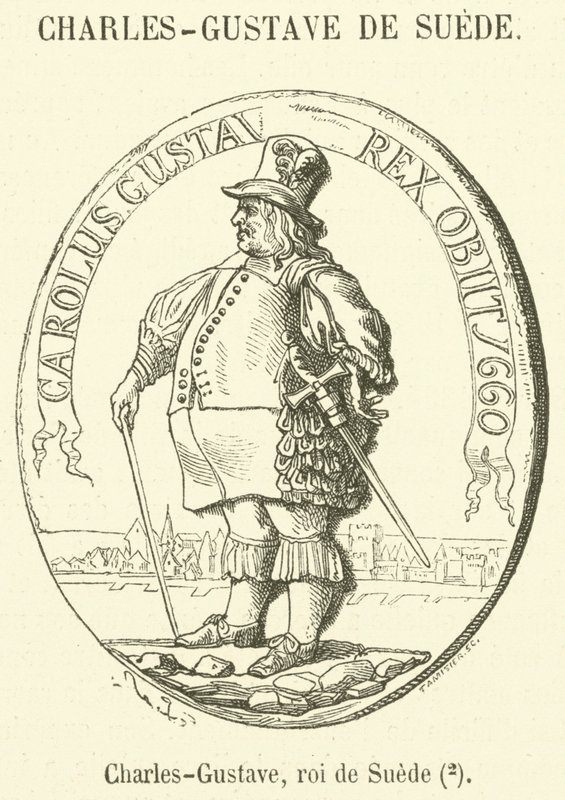 Carlo Gustavo, re di Svezia (incisione) da French School