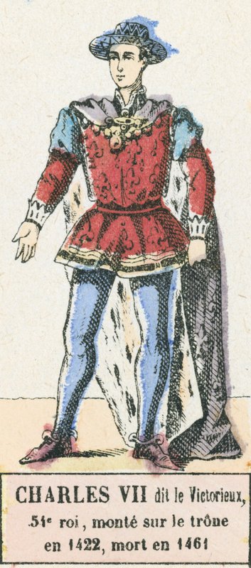 Carlo VII detto il Vittorioso, 54º re, salito al trono nel 1422, morto nel 1461 da French School