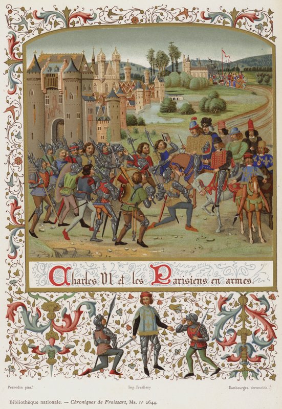 Carlo VI e i parigini in armi da French School