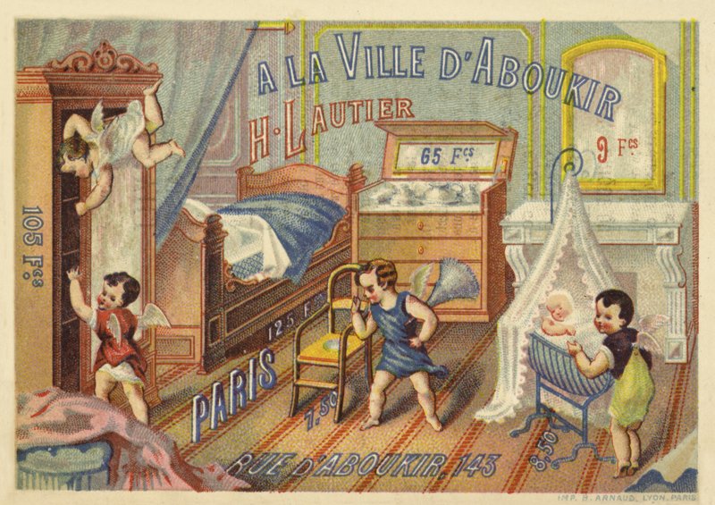 Camera dei bambini, con cupidi da French School