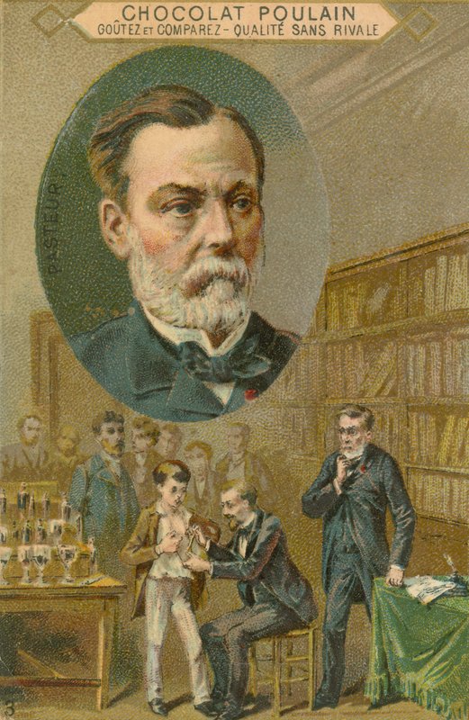 Carta commerciale Chocolat Poulain, Louis Pasteur da French School
