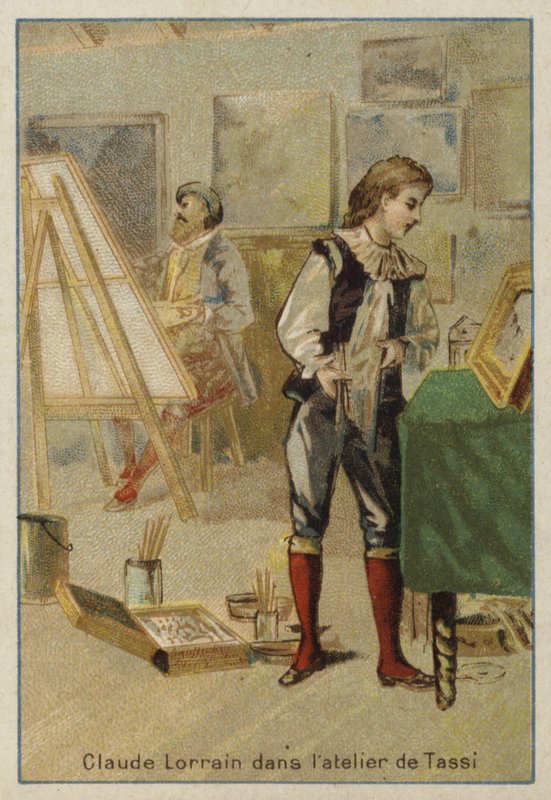 Claude Lorrain, pittore francese, nello studio di Agostino Tassi, Roma da French School