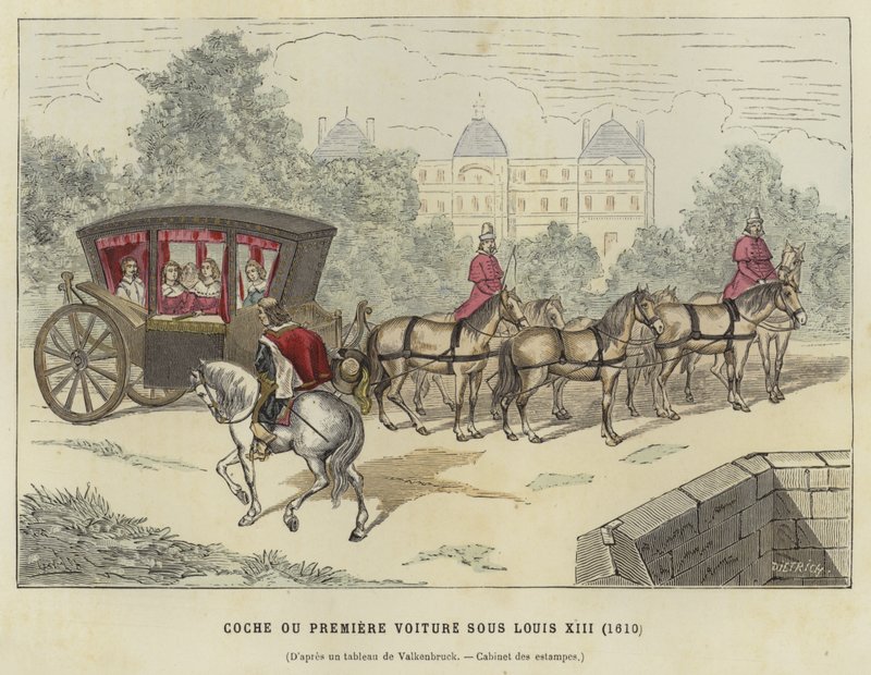 Carrozza, regno di Luigi XIII di Francia, 1610 da French School