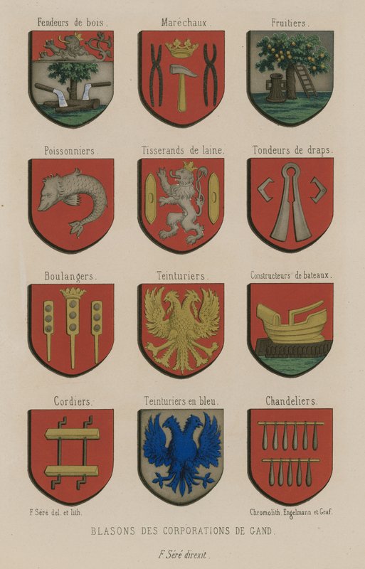 Stemmi delle corporazioni di Gand da French School