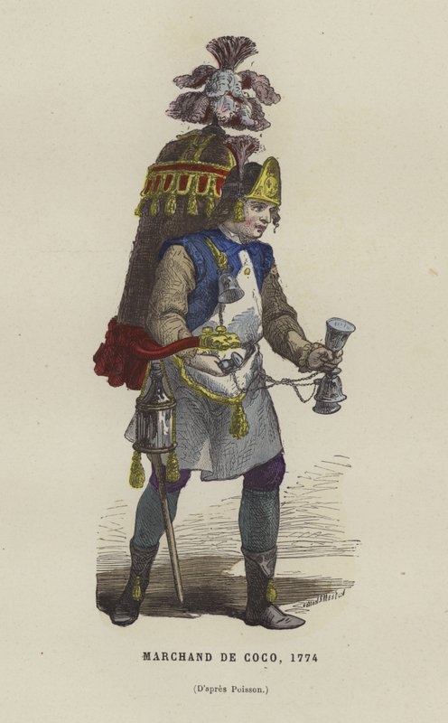 Venditore di cocco, 1774 da French School