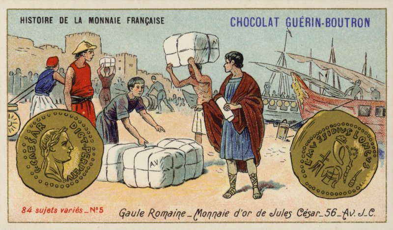 Monete di Giulio Cesare, Gallia Romana, 56 a.C. da French School
