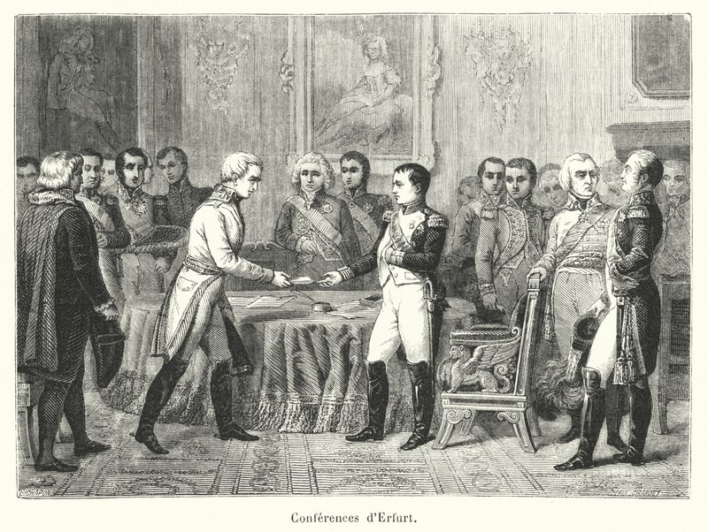 Conferenze di Erfurt (incisione) da French School