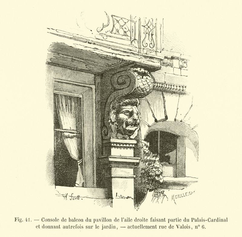 Console del balcone del padiglione dell