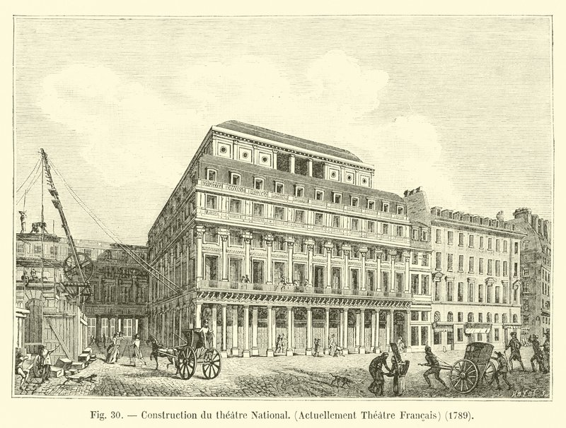 Costruzione del teatro Nazionale, Attualmente Teatro Francese, 1789 da French School