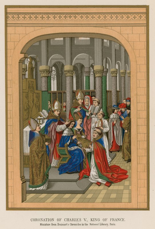 Incoronazione di Carlo V, re di Francia da French School