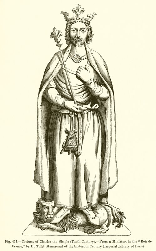Costume di Carlo il Semplice da French School