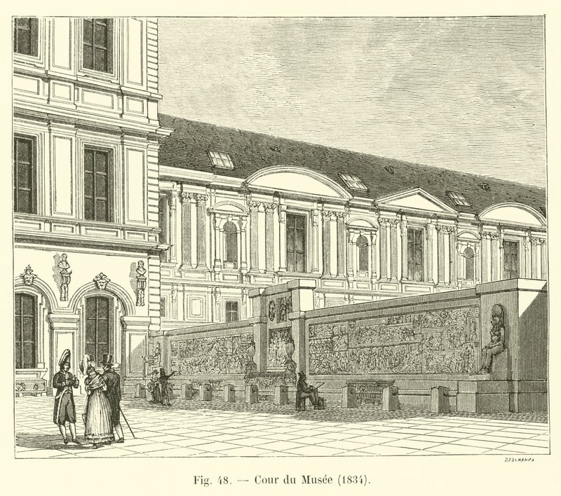 Cortile del Museo, 1834 da French School