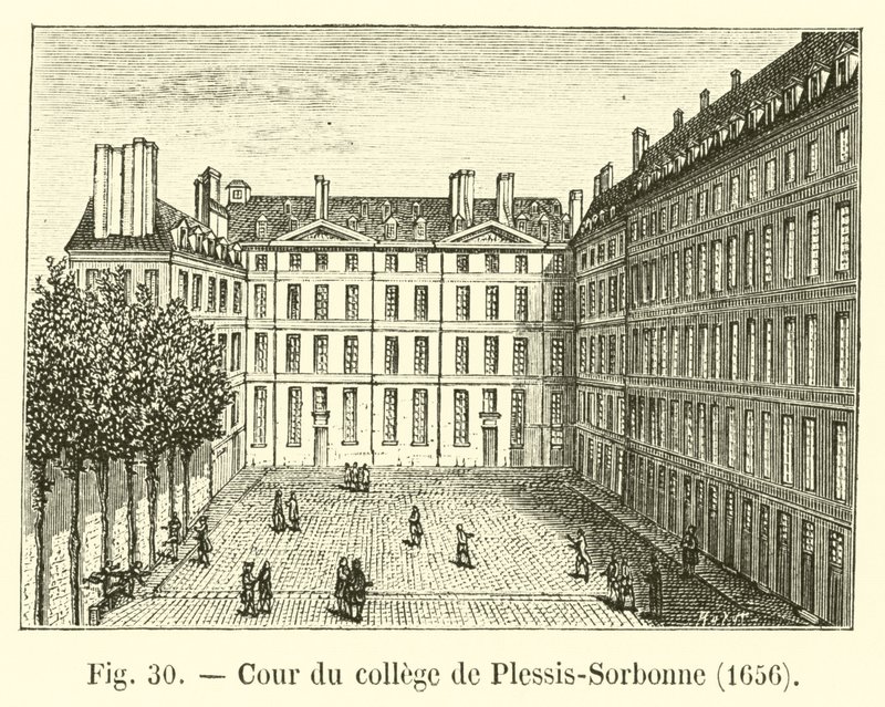 Cortile del collegio di Plessis-Sorbonne, 1656 da French School