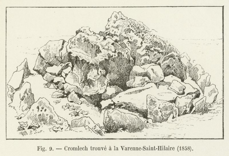Cromlech trovato a La Varenne-Saint-Hilaire, 1858 da French School