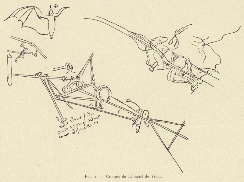 Schizzo di Leonardo da Vinci da French School
