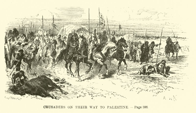 Crociati in viaggio verso la Palestina da French School