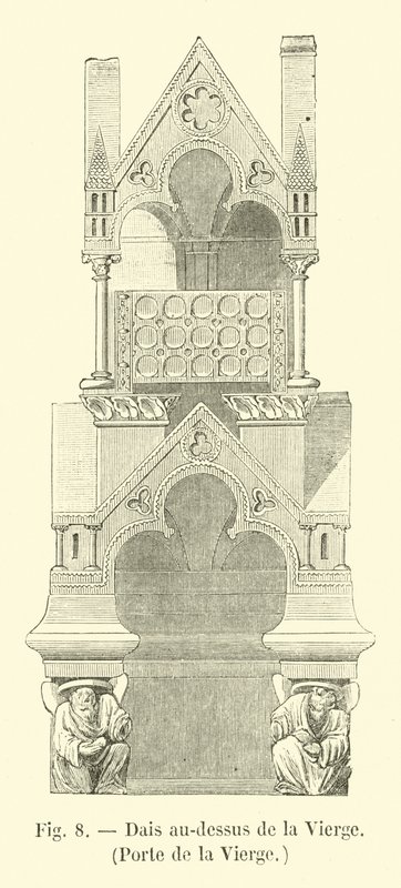 Baldacchino sopra la Vergine, Porta della Vergine da French School