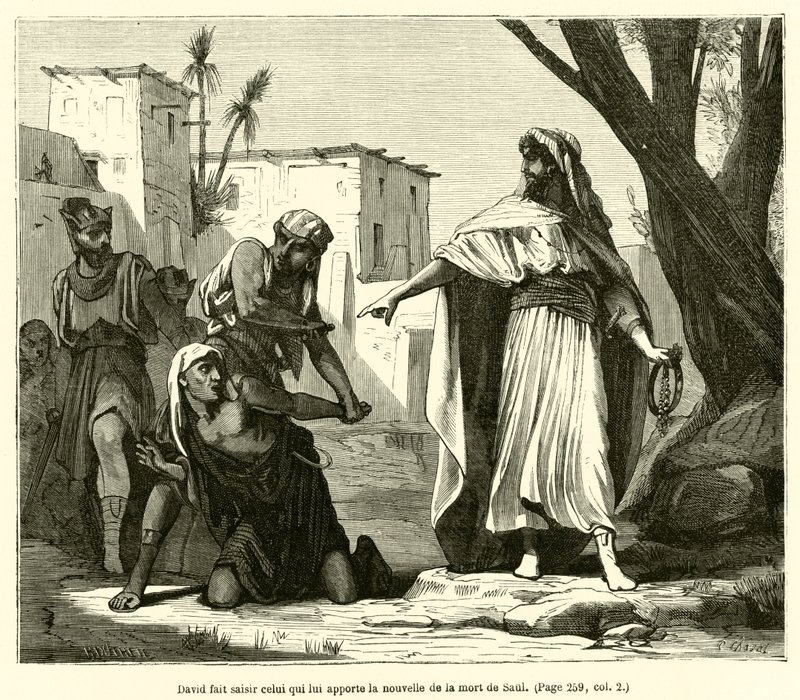 Davide fa catturare colui che gli porta la notizia della morte di Saul da French School
