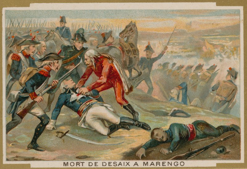 Morte del generale Desaix alla battaglia di Marengo, 1800 da French School