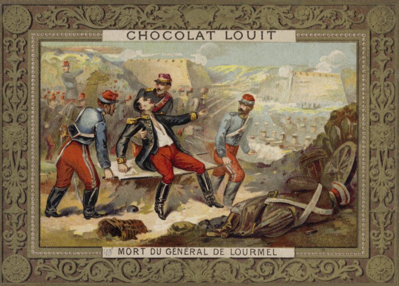 Morte del Generale Lourmel, Battaglia di Inkerman, Guerra di Crimea, 1854 da French School