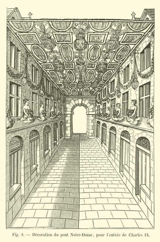 Decorazione del ponte Notre-Dame, per l