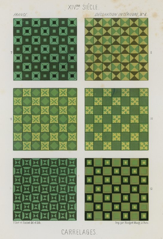 Piastrelle decorative del XIV secolo da French School