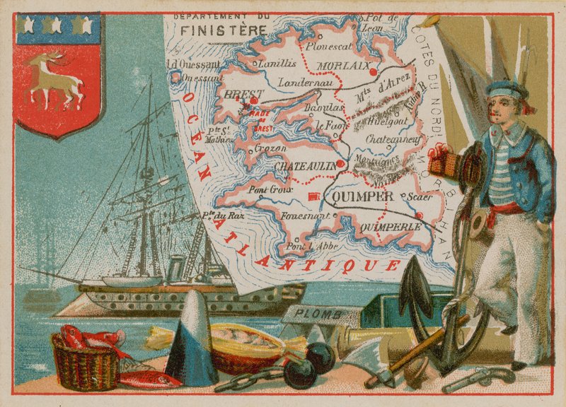 Dipartimento del Finistère nella Francia occidentale da French School