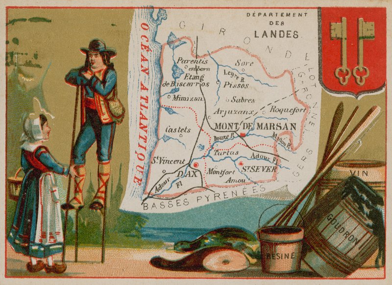 Dipartimento delle Landes nel sud della Francia da French School