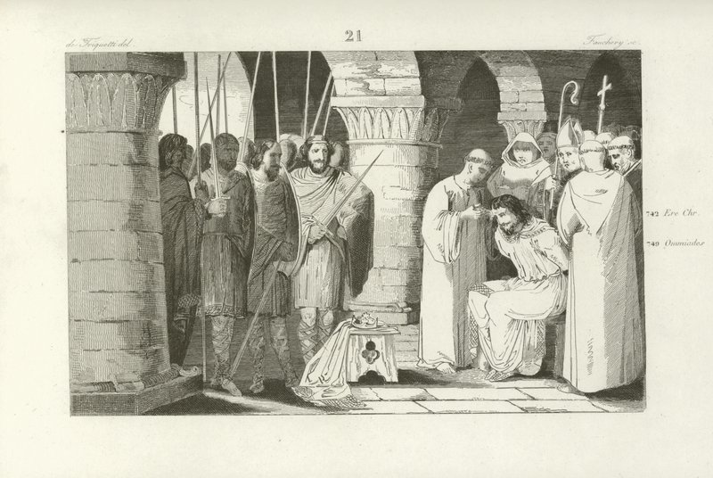 Detronizzazione di Childerico III, re dei Franchi, 752 da French School