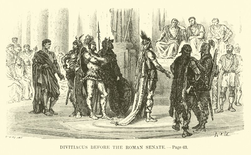 Diviziaco davanti al Senato Romano da French School