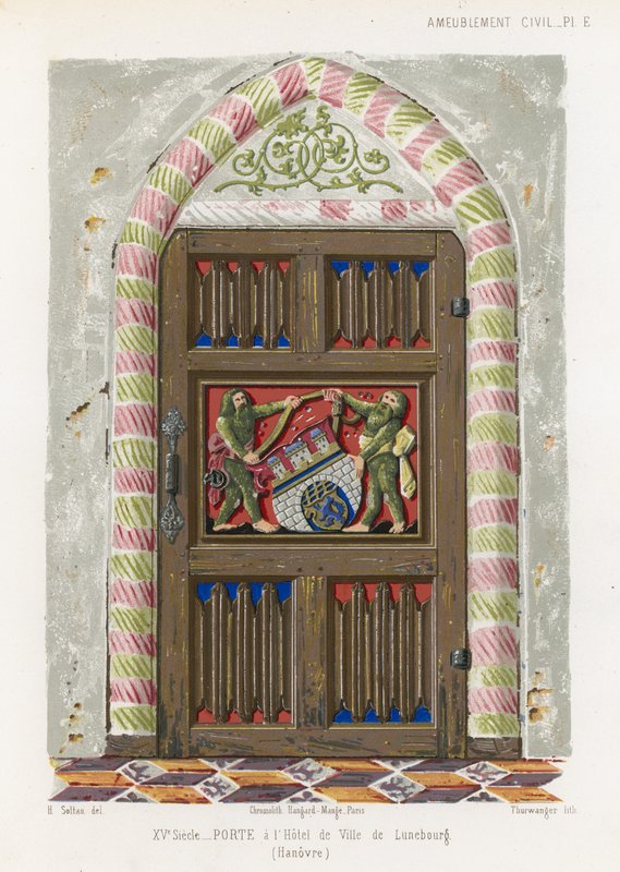 Porta nel municipio di Luneburg da French School