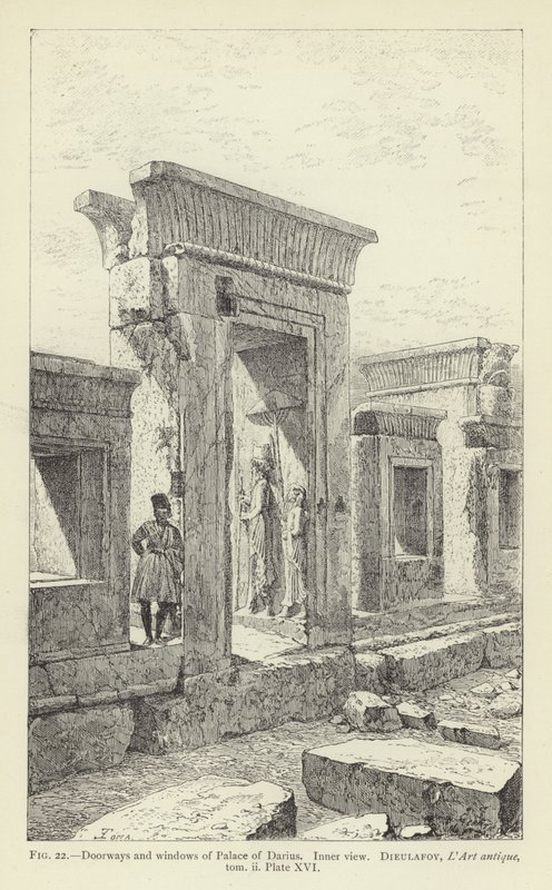 Porte e finestre del Palazzo di Dario, vista interna da French School