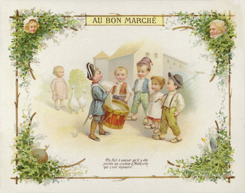 Tamburino che parla con i bambini da French School