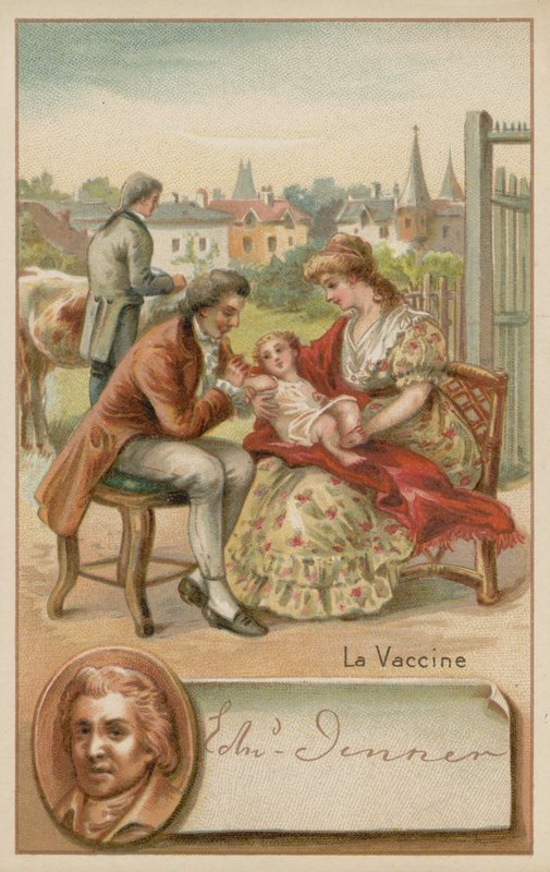 Edward Jenner, medico e scienziato inglese che scoprì il vaccino contro il vaiolo da French School