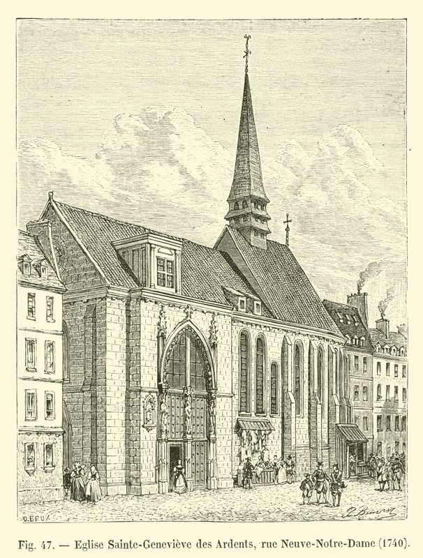 Chiesa Sainte-Geneviève des Ardents, rue Neuve-Notre-Dame, 1704 da French School