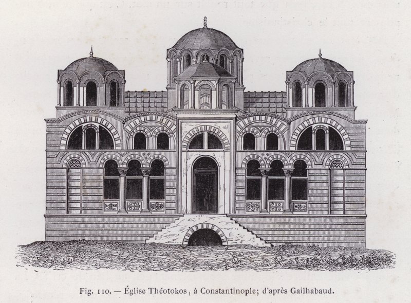 Chiesa Theotokos, a Costantinopoli; secondo Gailhabaud (incisione) da French School