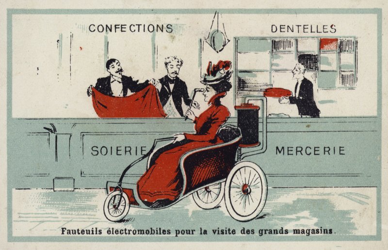 Poltrone elettriche per visitare i grandi magazzini da French School