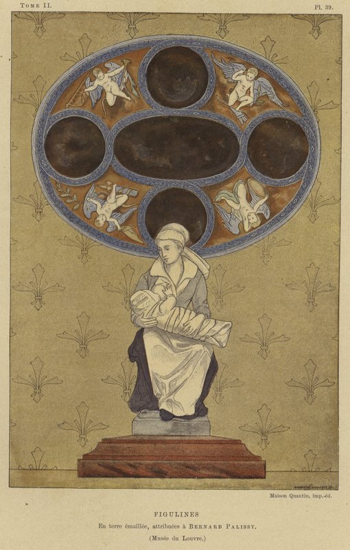 Ceramica smaltata attribuita a Bernard Palissy, XVI secolo da French School